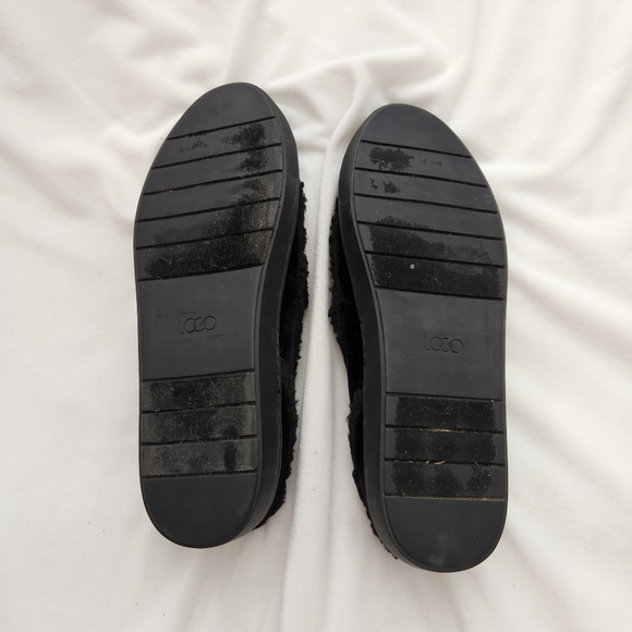 LOGO by Lori Goldstein size 8M black Libby faux fur loafer - Picture 4 of 7